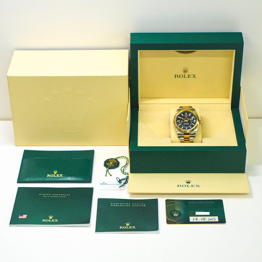 Rolex Sky-Dweller 42mm Steel and Yellow Gold 336933 – Black Dial