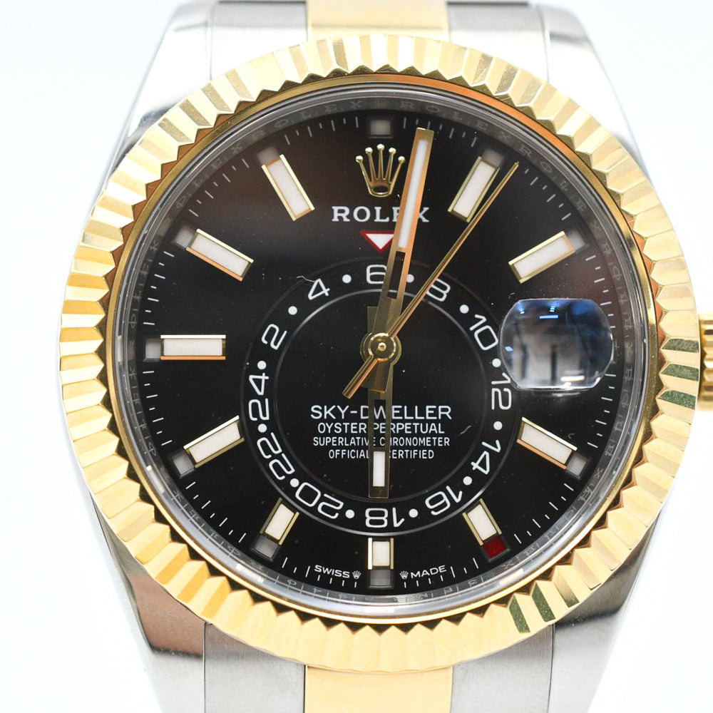 Rolex Sky-Dweller 42mm Steel and Yellow Gold 336933 – Black Dial