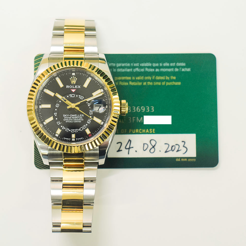 Rolex Sky-Dweller 42mm Steel and Yellow Gold 336933 – Black Dial