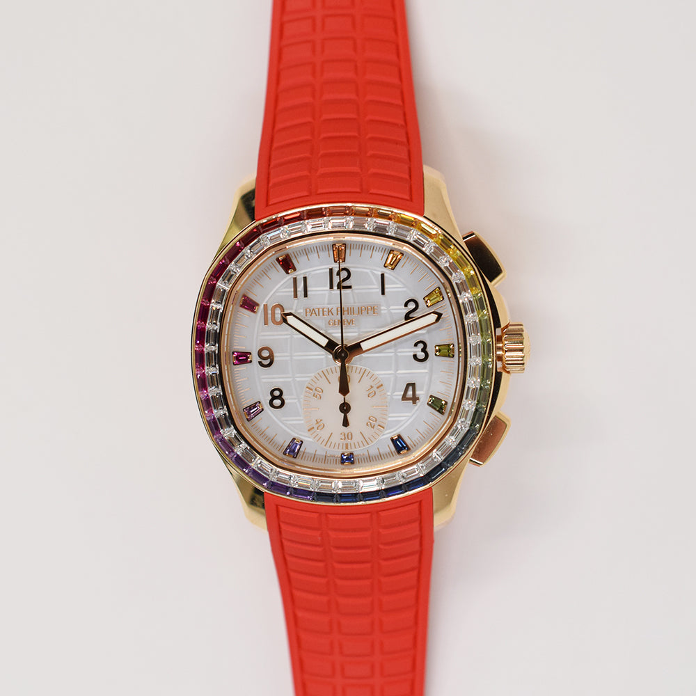 Patek Philippe Aquanaut Luce Rainbow Chronograph 39.9mm 7968/300R-001 – MOP Rainbow Diamond Dial