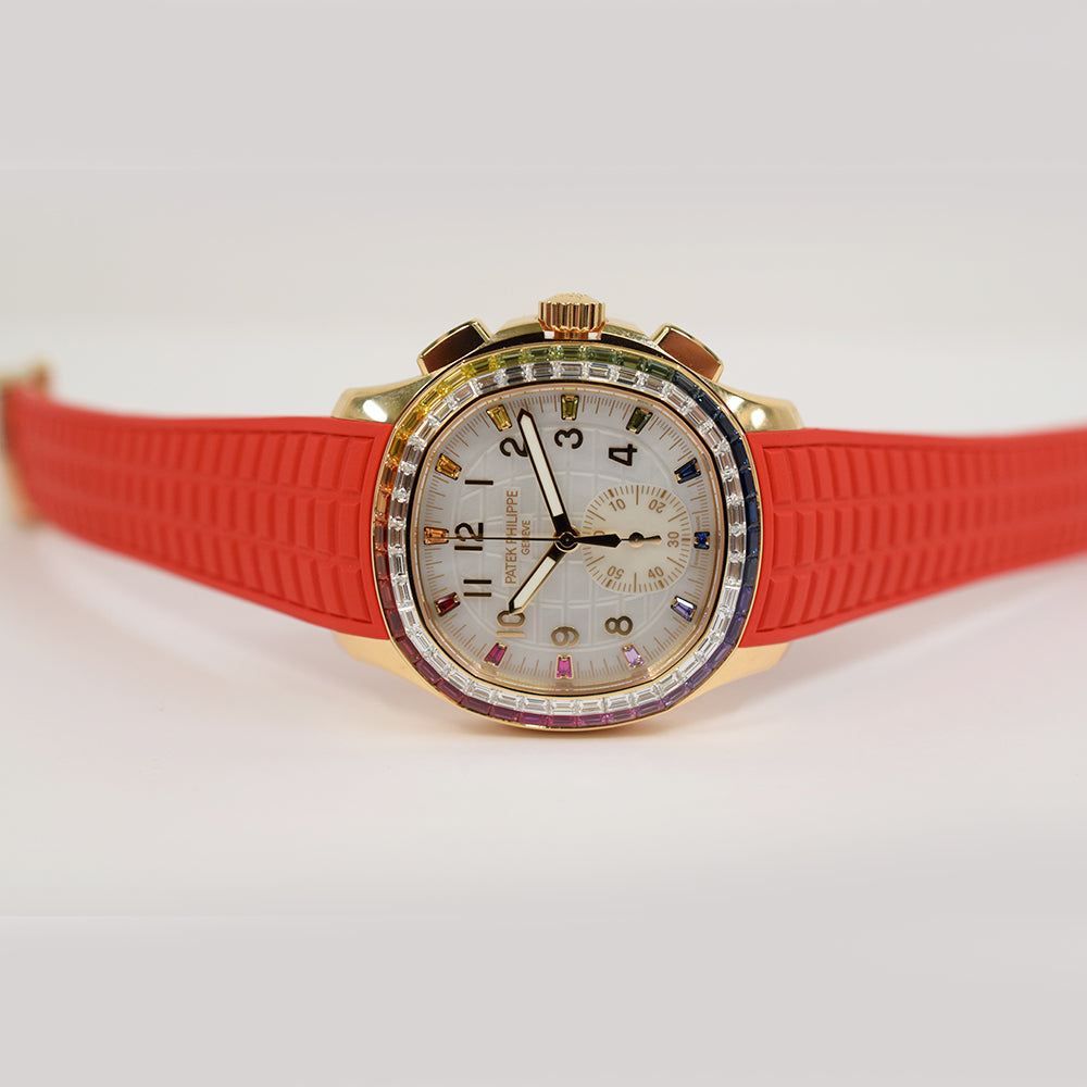 Patek Philippe Aquanaut Luce Rainbow Chronograph 39.9mm 7968/300R-001 – MOP Rainbow Diamond Dial