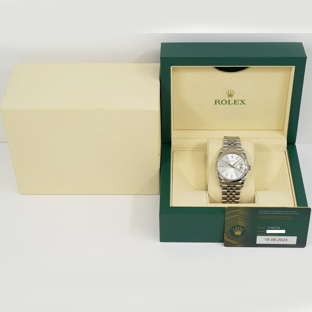 Rolex Datejust 36mm Steel and White Gold 126234 – Silver Dial