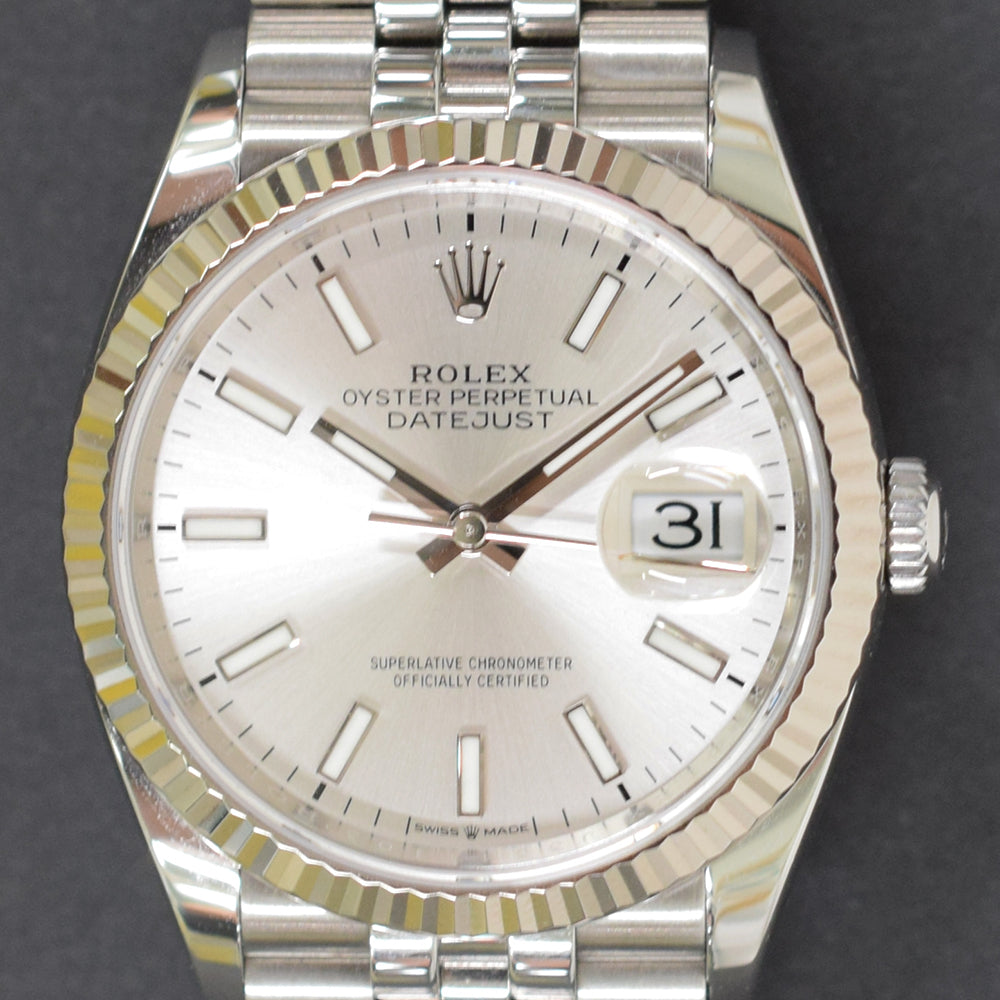 Rolex Datejust 36mm Steel and White Gold 126234 – Silver Dial