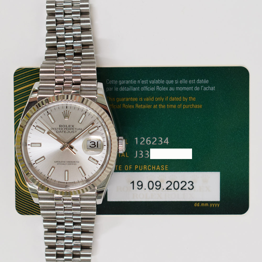 Rolex Datejust 36mm Steel and White Gold 126234 – Silver Dial