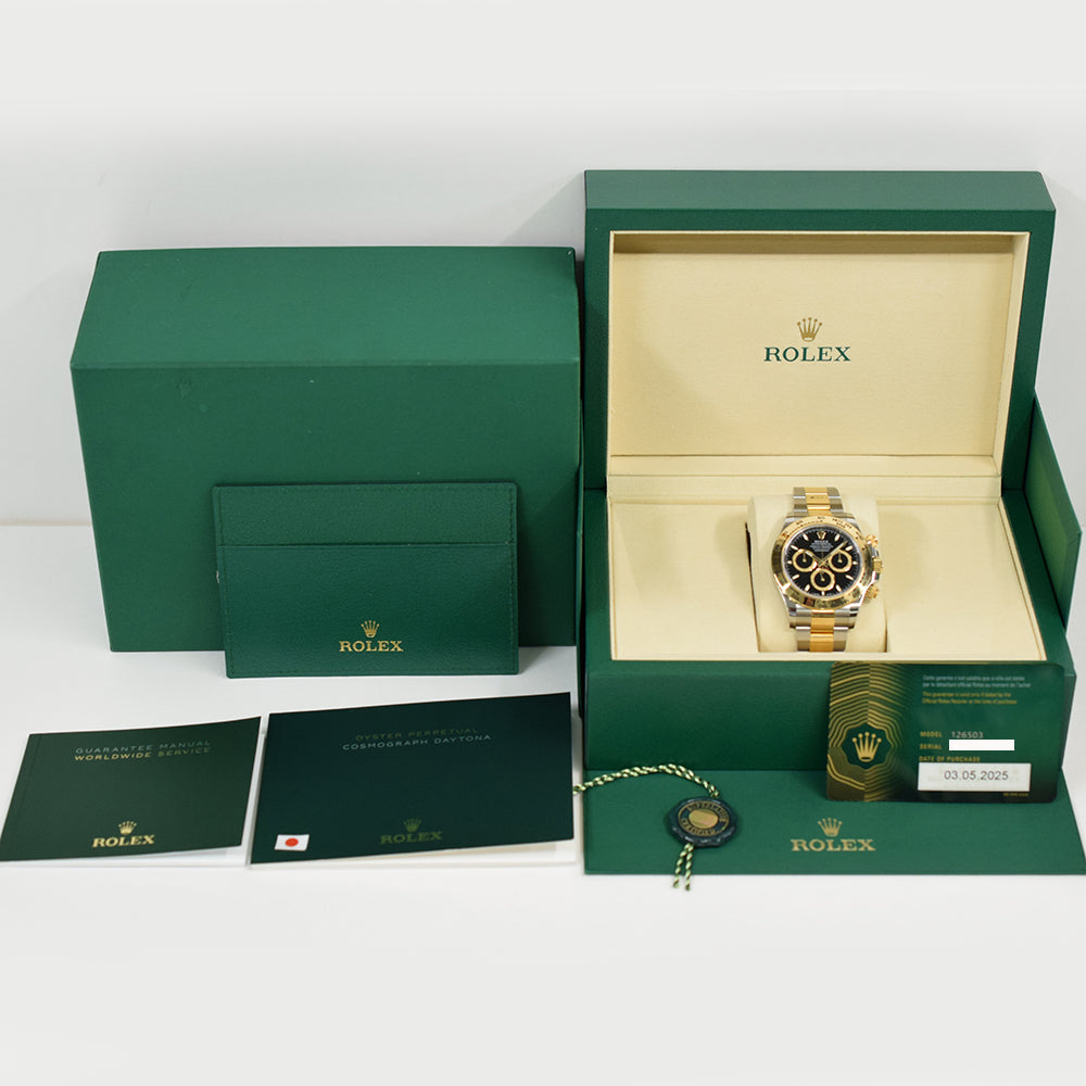 Rolex Cosmograph Daytona 40mm Steel and Yellow Gold 126503 – Black Dial