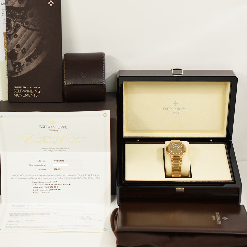 Patek Philippe Nautilus 35.2mm Rose Gold 7118/1R-010 – Grey Dial