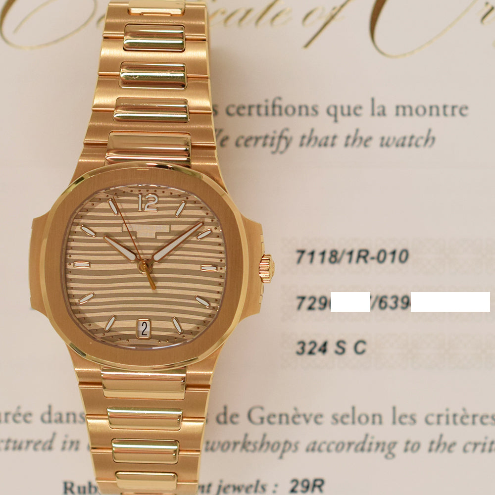 Patek Philippe Nautilus 35.2mm Rose Gold 7118/1R-010 – Grey Dial