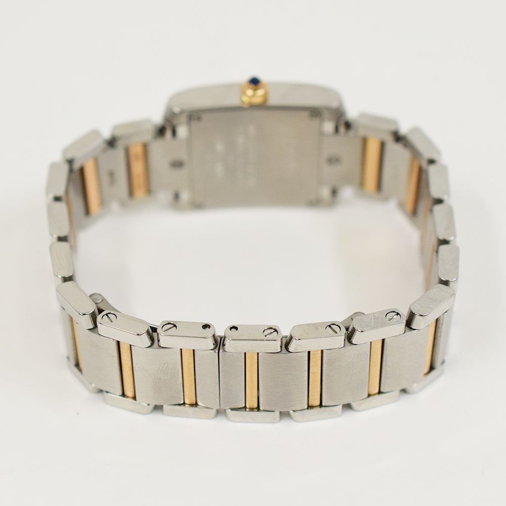 Cartier Tank Française Small Diamond Dial Steel WE110004 – Silver Diamond Dial