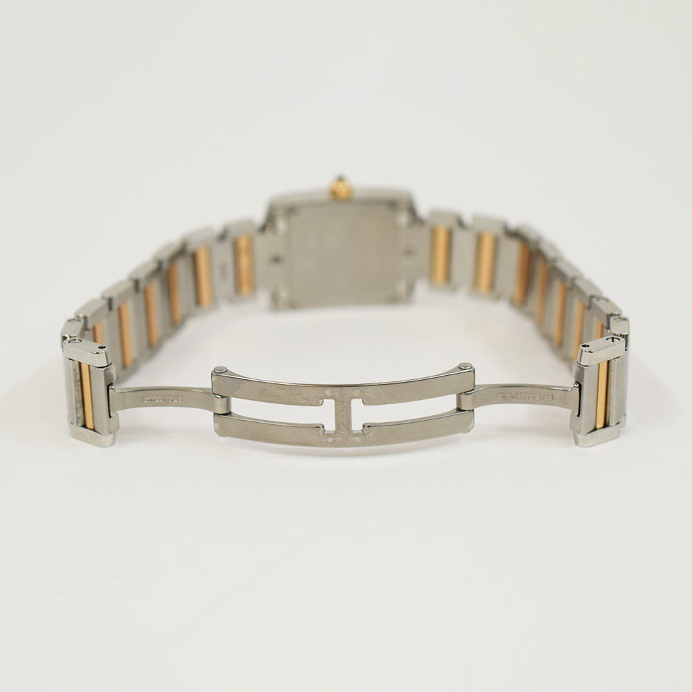 Cartier Tank Française Small Diamond Dial Steel WE110004 – Silver Diamond Dial