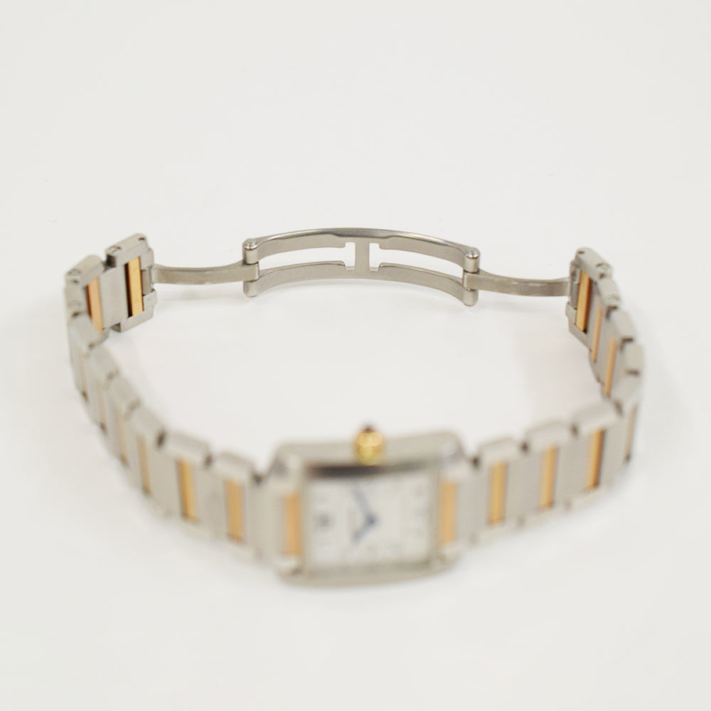 Cartier Tank Française Small Diamond Dial Steel WE110004 – Silver Diamond Dial
