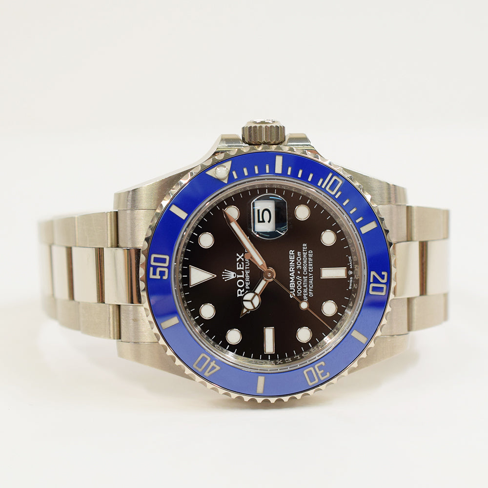 Rolex Submariner Date 41mm White Gold Blue Bezel 126619LB – Black Dial
