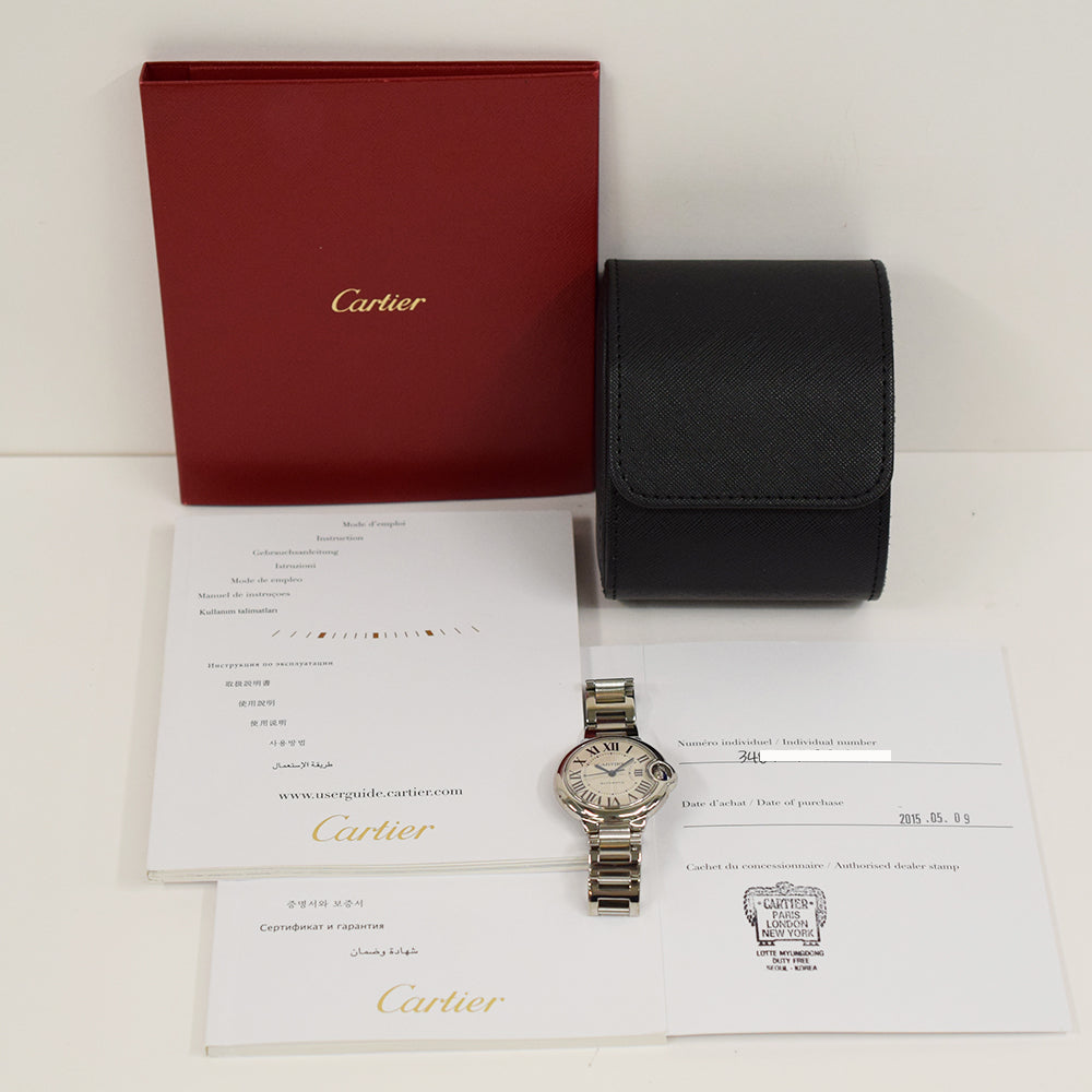 Cartier Ballon Bleu 33mm Steel W6920071 – Silver Roman Dial