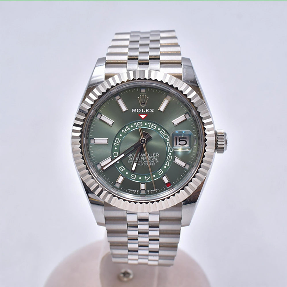 Rolex Sky-Dweller 42mm Steel and White Gold 336934 – Green Dial