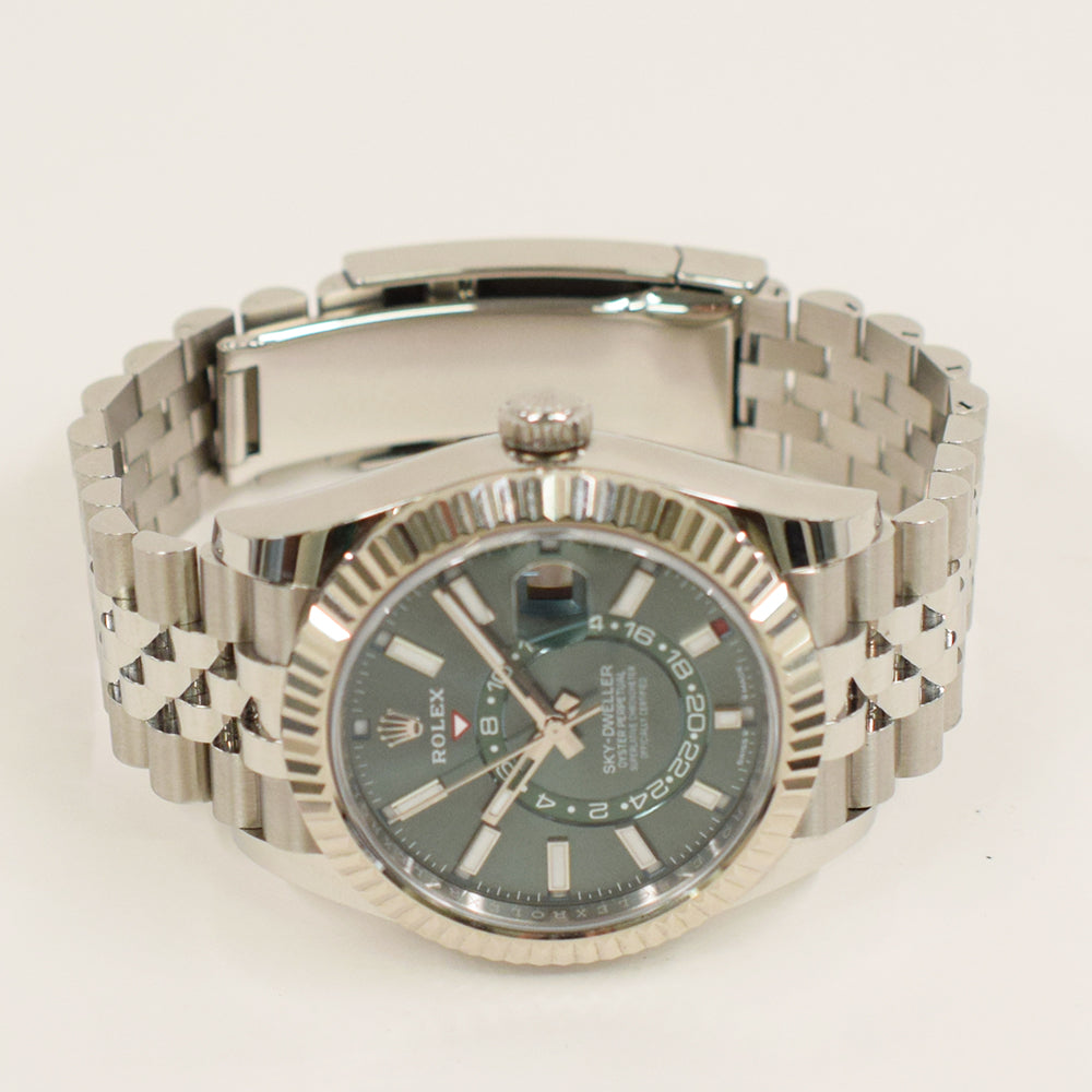Rolex Sky-Dweller 42mm Steel and White Gold 336934 – Green Dial