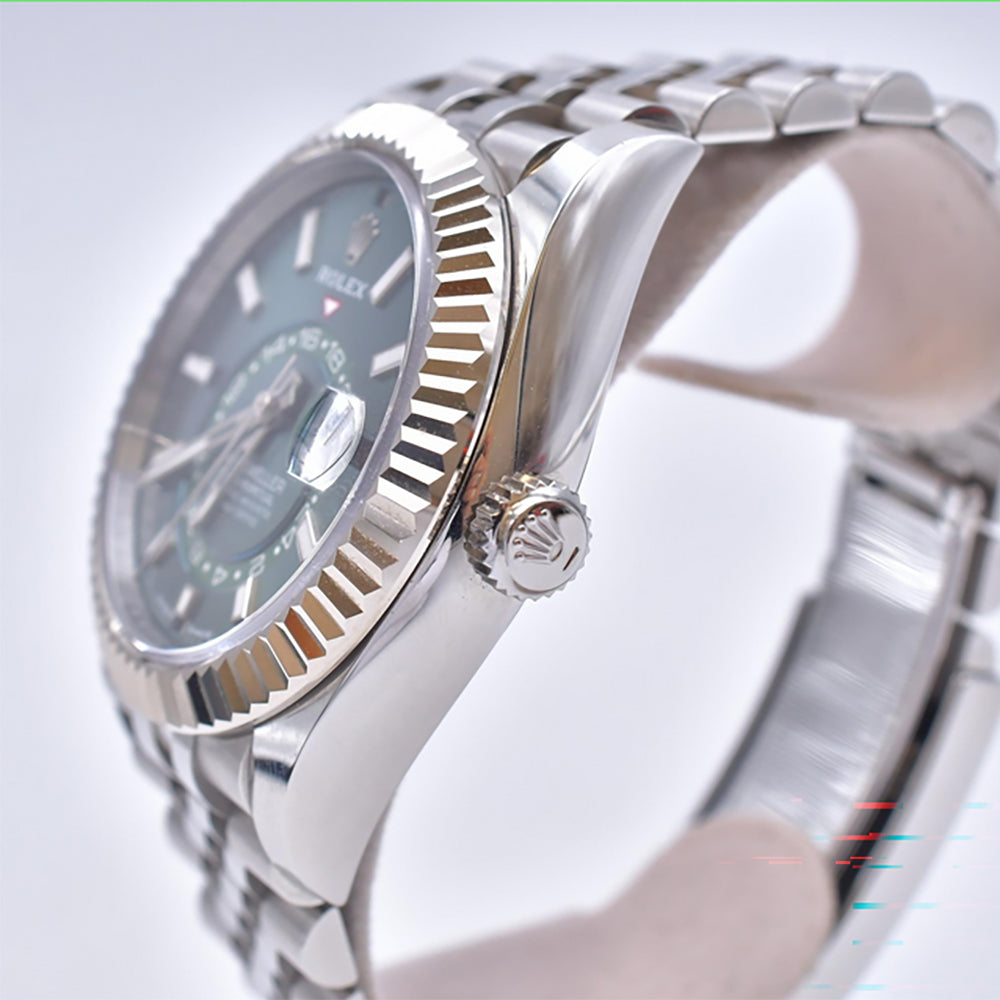 Rolex Sky-Dweller 42mm Steel and White Gold 336934 – Green Dial