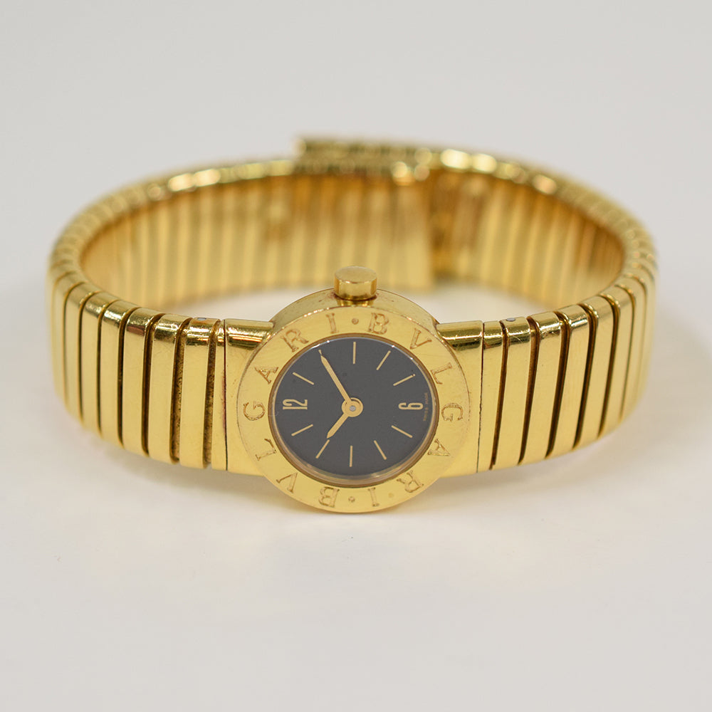 Bvlgari Bvlgari Tubogas 19mm Yellow Gold BB192T – Black Dial