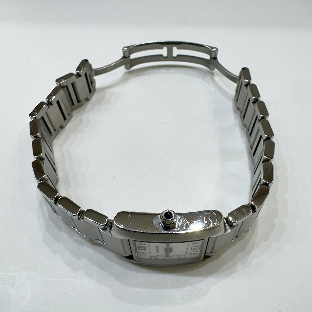 Cartier Tank Française Small Diamond Dial Steel WE110006 – Silver Diamond Dial