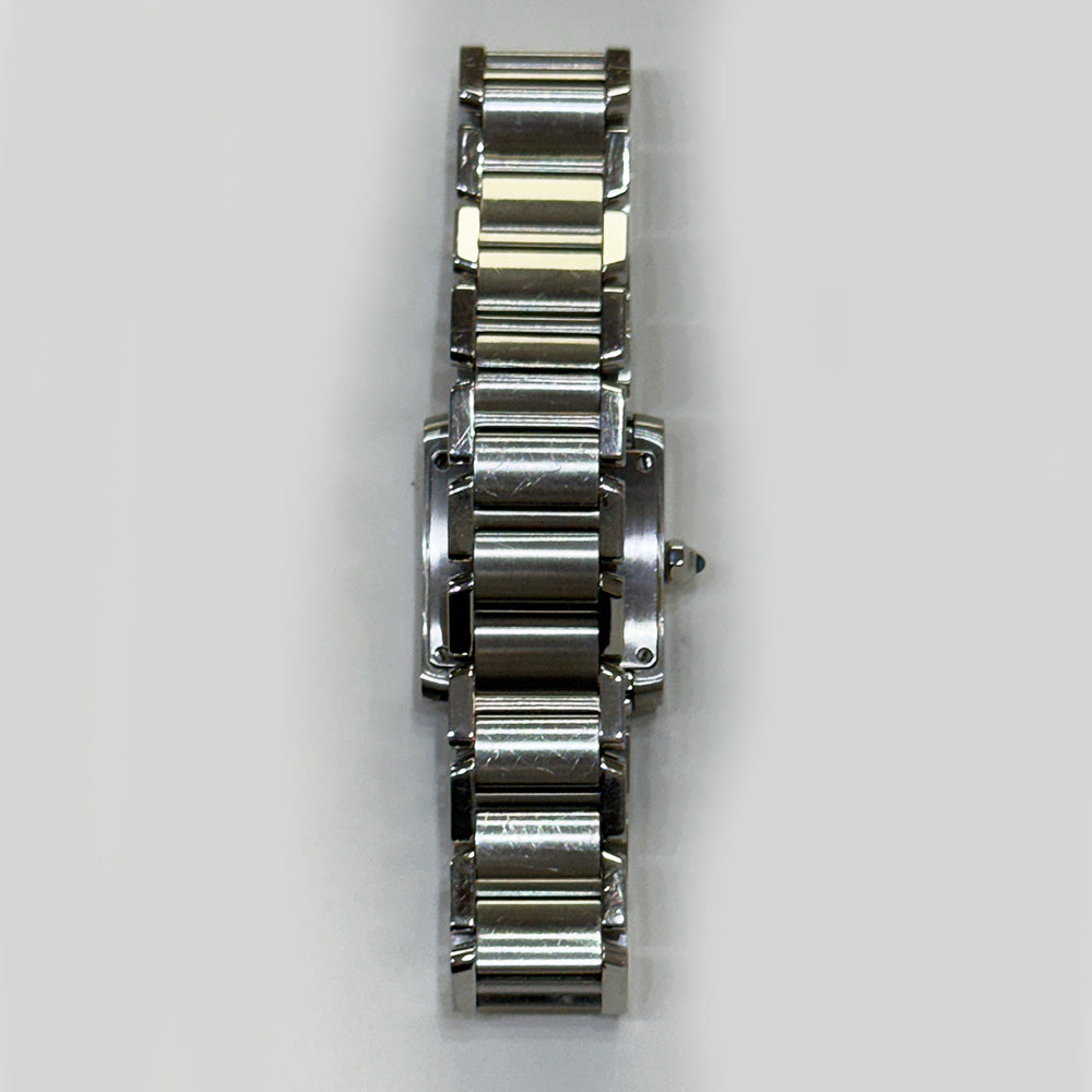 Cartier Tank Française Small Diamond Dial Steel WE110006 – Silver Diamond Dial