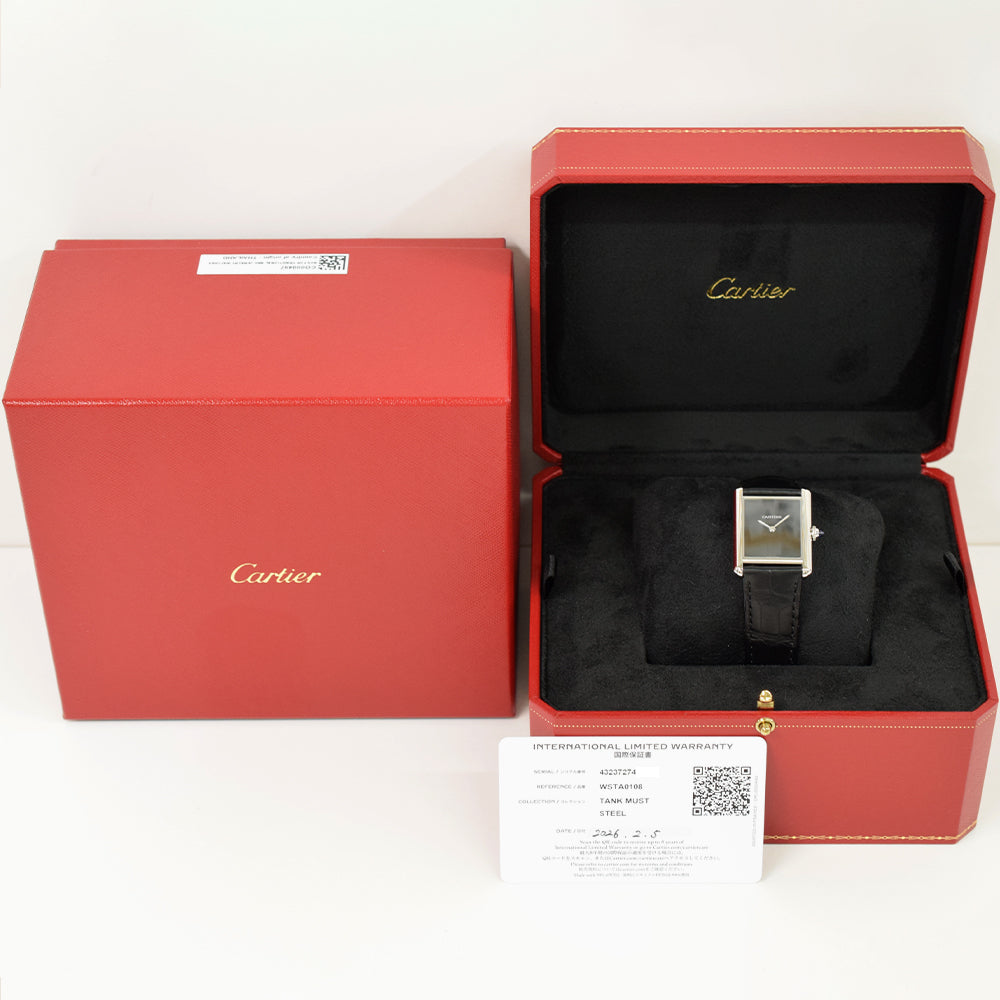 Cartier Tank Must Large 33.7mm x 25.5mm WSTA0108 – Black Dial
