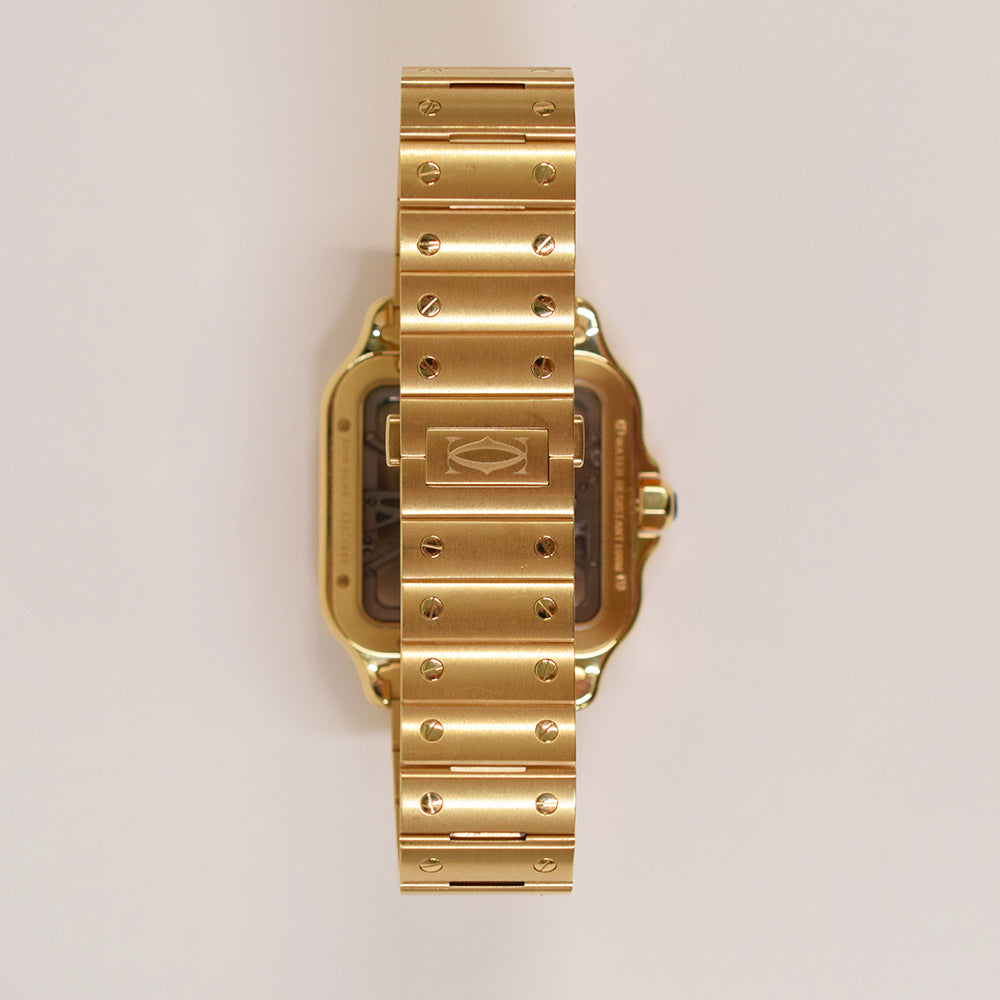Cartier Santos de Cartier Skeleton 39.7mm Yellow Gold WHSA0042 – Skeleton Dial