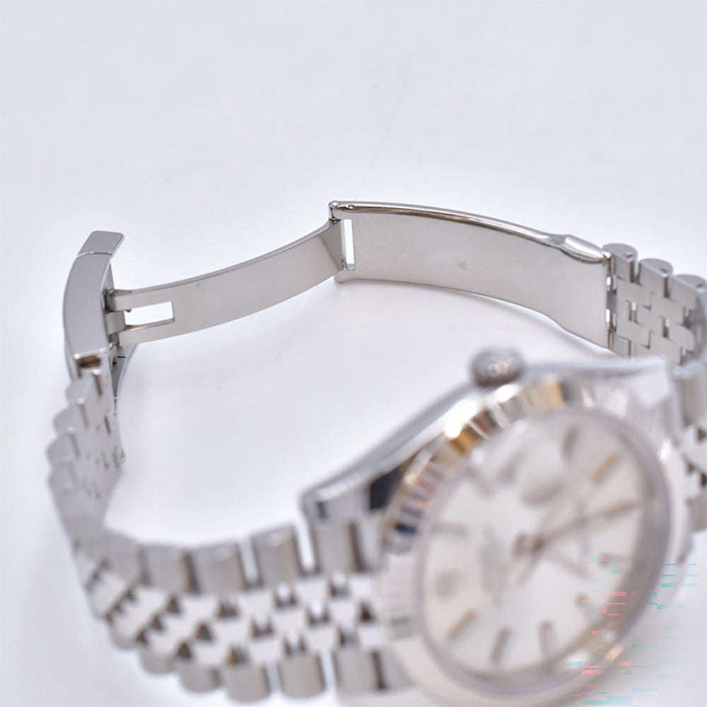 Rolex Datejust 41mm Steel and White Gold Fluted Bezel 126334 – Silver Dial