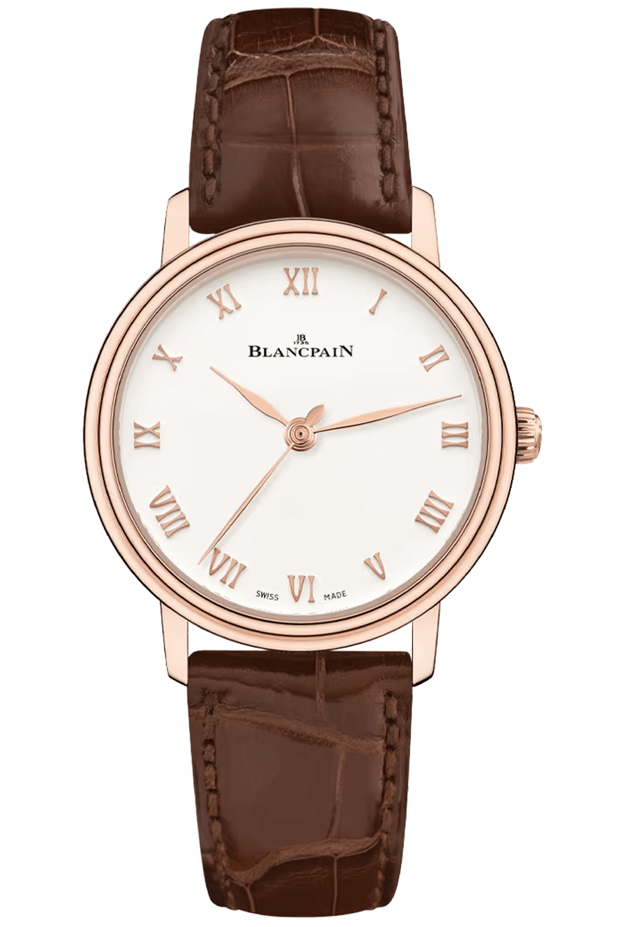 Blancpain Villeret Ultraplate 29mm Red Gold Brown Alligator (6104-3642-55A)