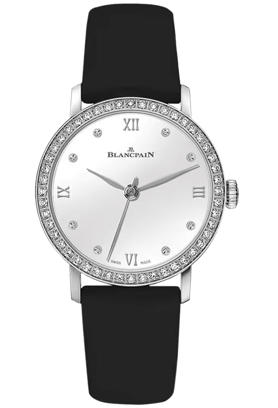 Blancpain Villeret Ultraplate 29mm Fabric & Alligator Multi-Strap Diamond (6104-4628-95A)
