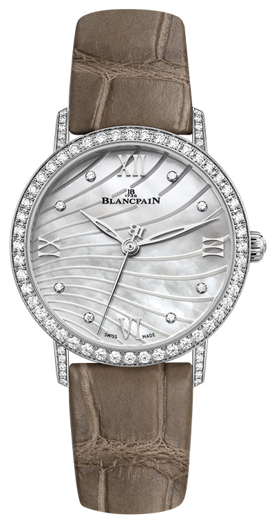 Blancpain Villeret Ultraplate Diamond Steel Brown Alligator (6104-4654-55A)