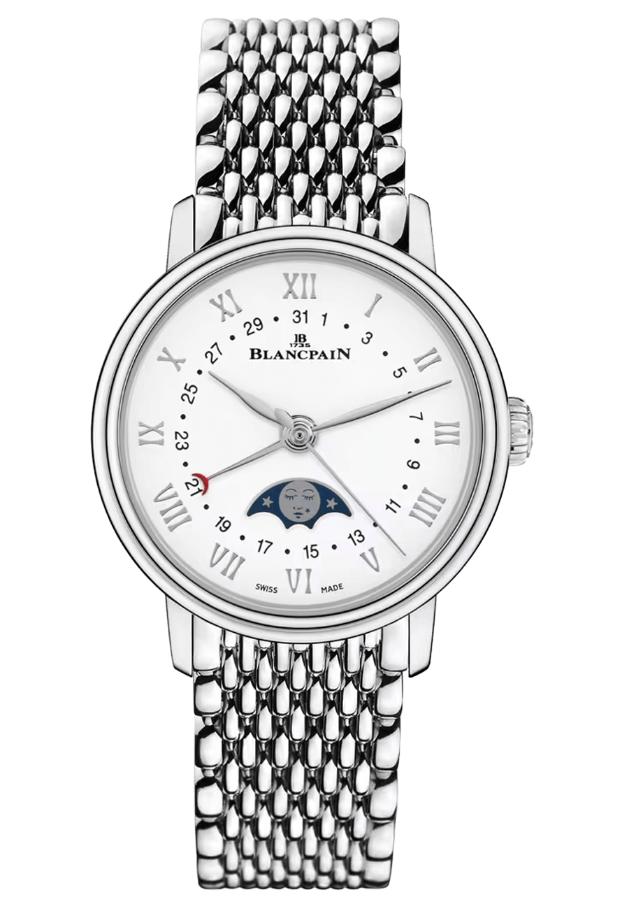 Blancpain Villeret Quantieme Phases de Lune Steel Mille Mailles (6106-1127-MMB)