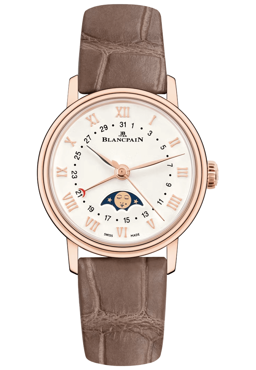 Blancpain Villeret Quantieme Phases de Lune Red Gold Alligator (6106-3642-55A)