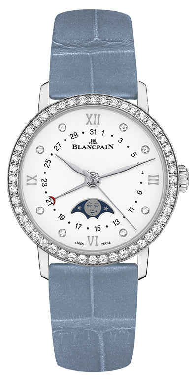 Blancpain Villeret Quantieme Phases de Lune Steel Diamond Leather (6106-4628-95A)