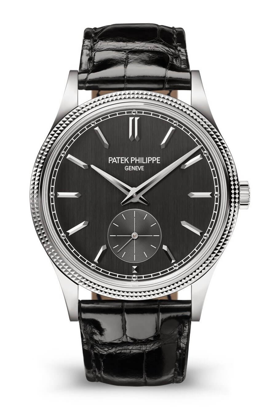 Patek Philippe Calatrava Charcoal Grey Clous de Paris Men’s Watch (6119G-001)