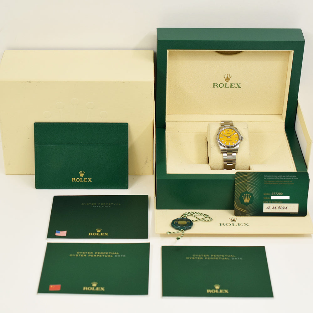 Rolex Oyster Perpetual 31mm 277200 – Yellow Dial