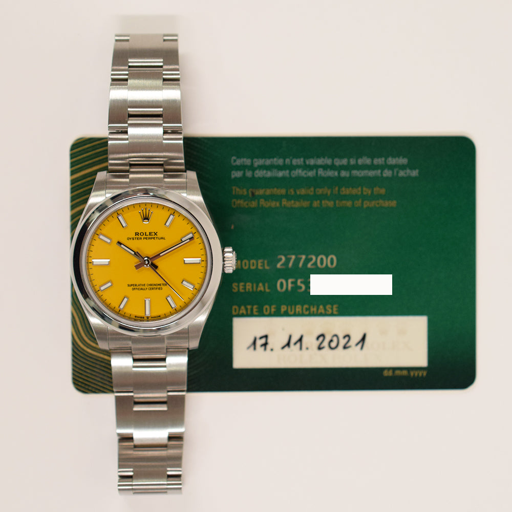 Rolex Oyster Perpetual 31mm 277200 – Yellow Dial