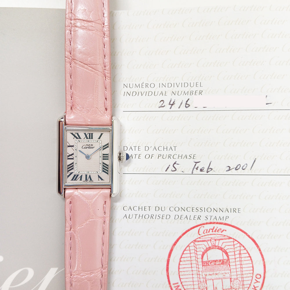 Cartier Tank Must Small 22mm W1016130 – Pink Roman Dial