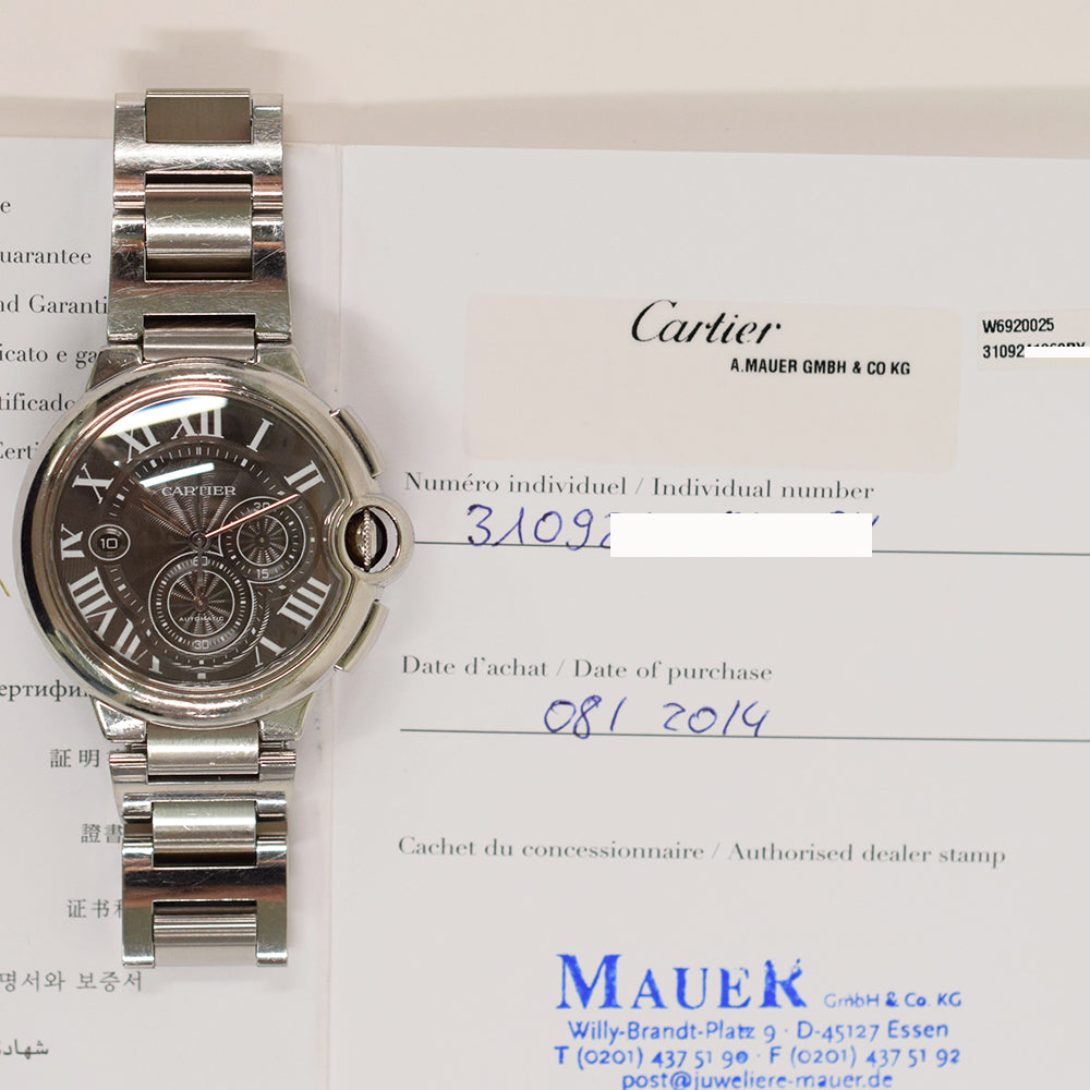 Cartier Ballon Bleu 44mm Steel W6920025 – Grey Dial