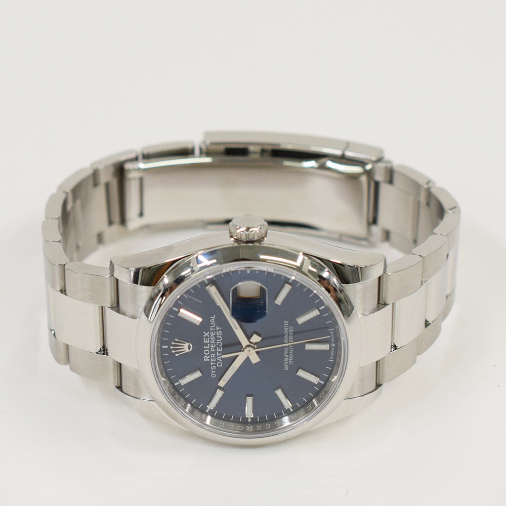 Rolex Datejust 36mm Steel Domed Bezel 126200 – Blue Dial