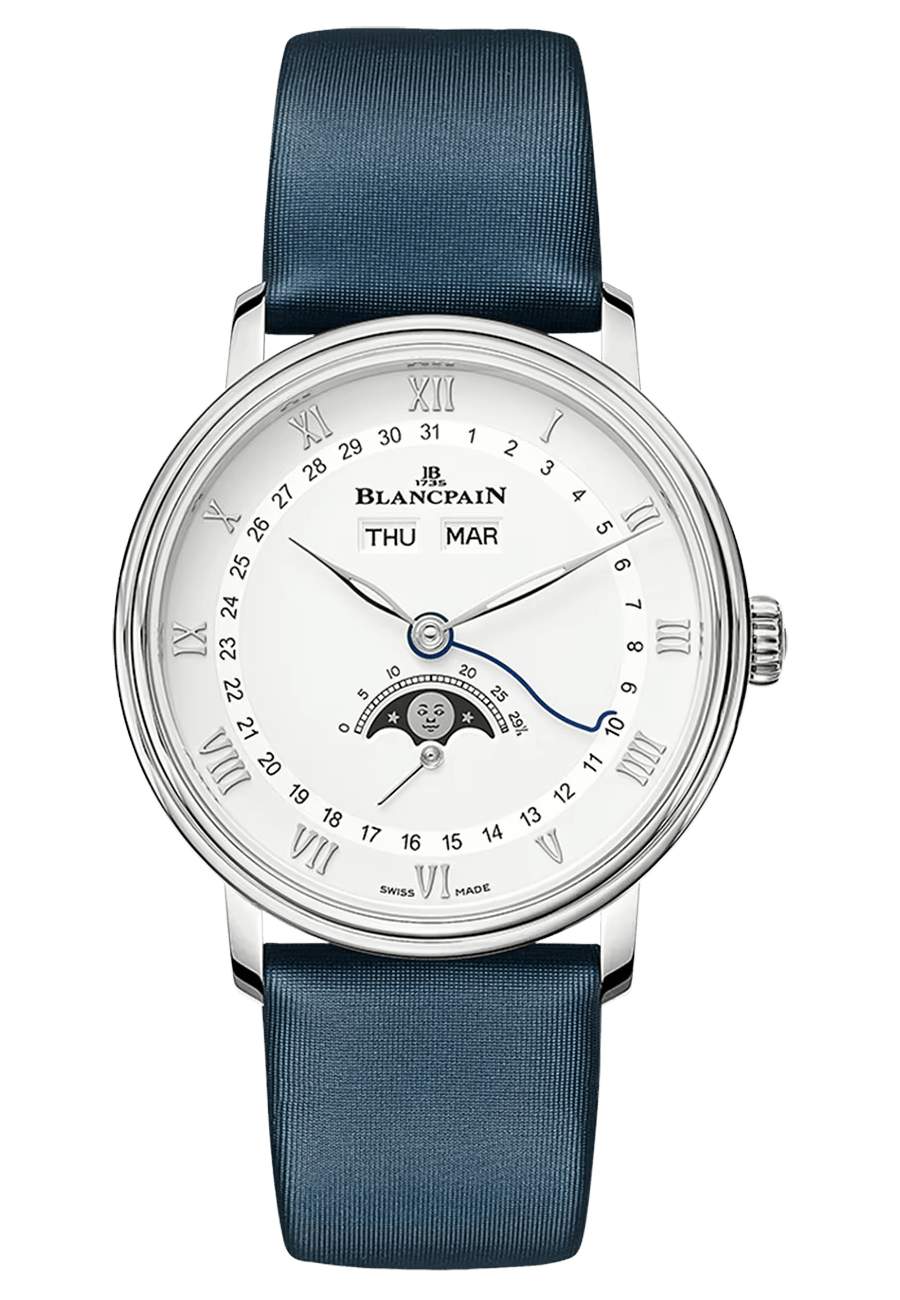 Blancpain Villeret Quantieme Complet Steel Blue Satin (6264-1127-95A)