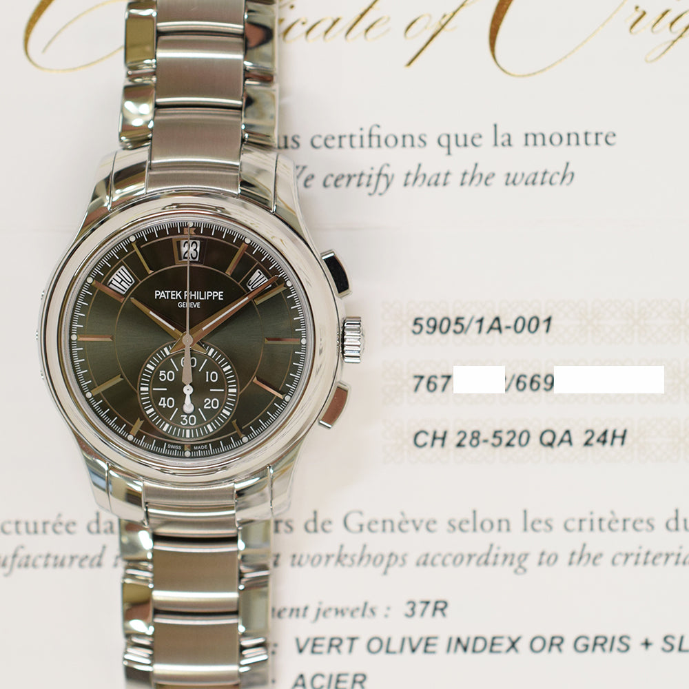 Patek Philippe Annual Calendar Flyback Chronograph 42mm 5905/1A-001 – Green Dial