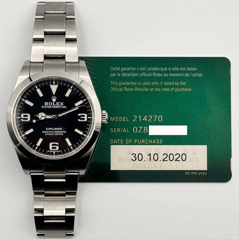 Rolex Explorer 39mm 214270 – Black Dial