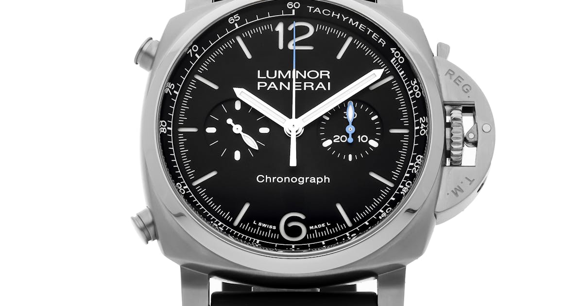 Panerai Luminor Chrono 44mm Steel Black Dial PAM01109
