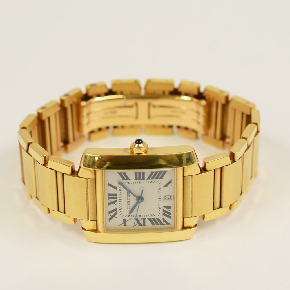 Cartier Tank Française Medium Yellow Gold W50001R2 – Ivory Roman Dial