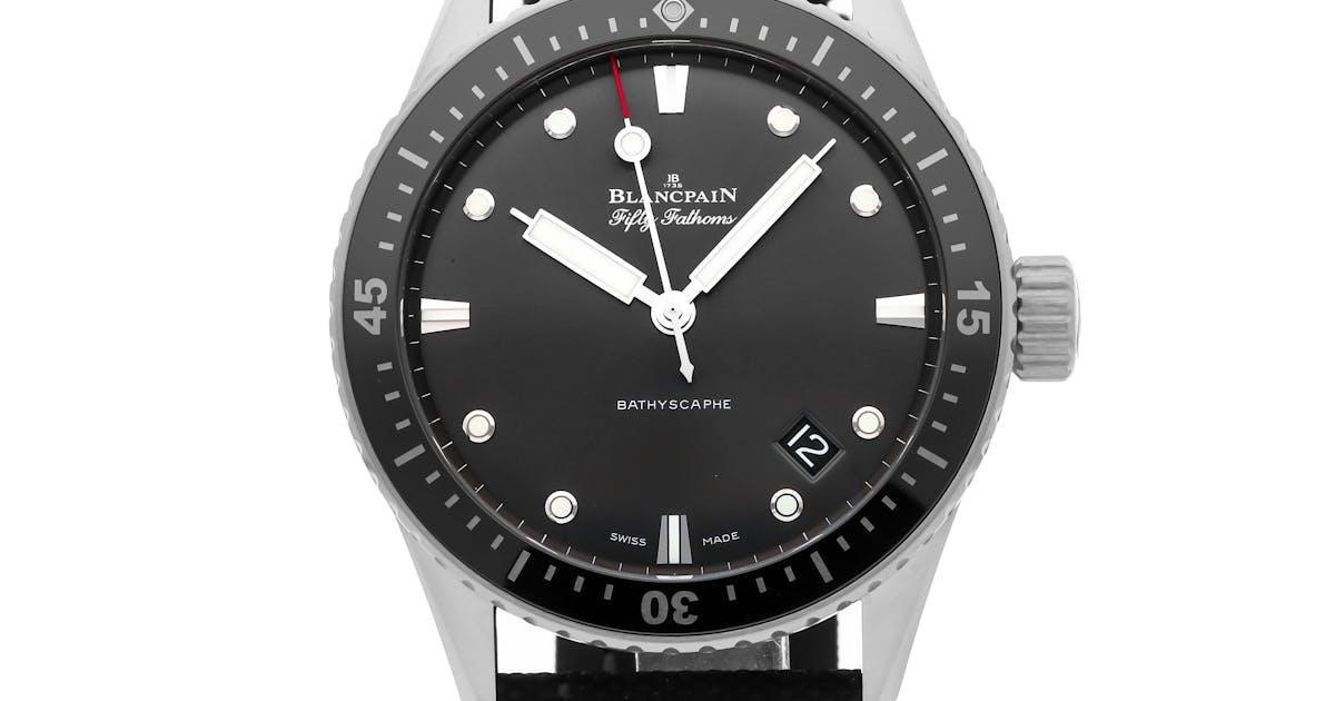 Blancpain Fifty Fathoms Bathyscaphe 43mm Grey Dial 5000-1110-B52A