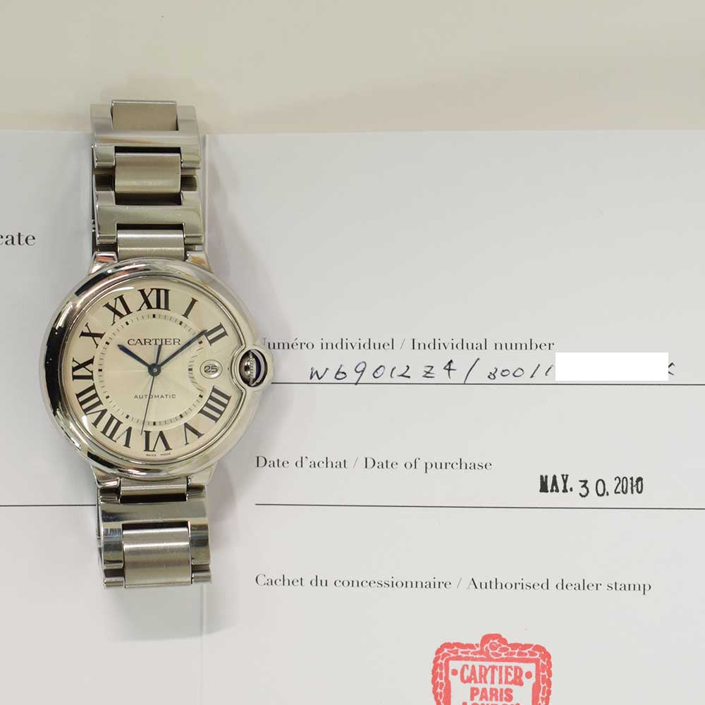 Cartier Ballon Bleu Large 42mm Steel W69012Z4 – Silver Roman Dial