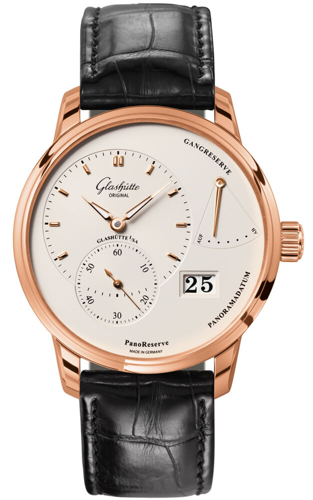 Glashütte Original PanoReserve 40mm Red Gold Black Alligator (1-65-01-25-15-61)