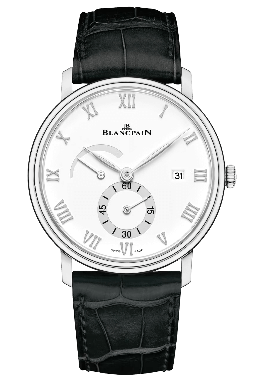 Blancpain Villeret Ultraplate Power Reserve Ultra-Slim Black Alligator (6606A-1127-55B)