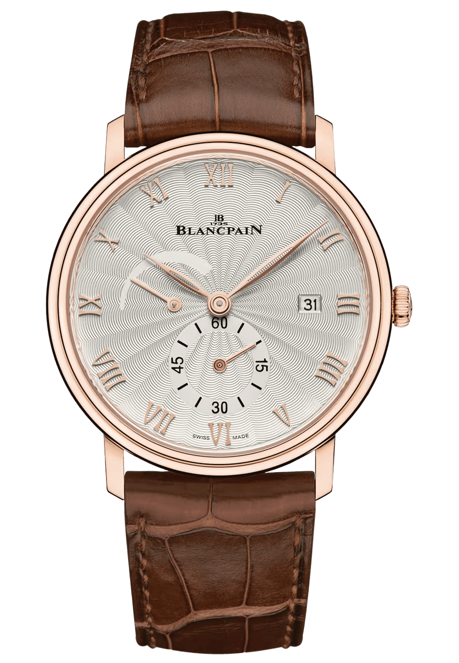 Blancpain Villeret Ultraplate Power Reserve Ultra-Slim Red Gold Alligator (6606A-3642-55A)