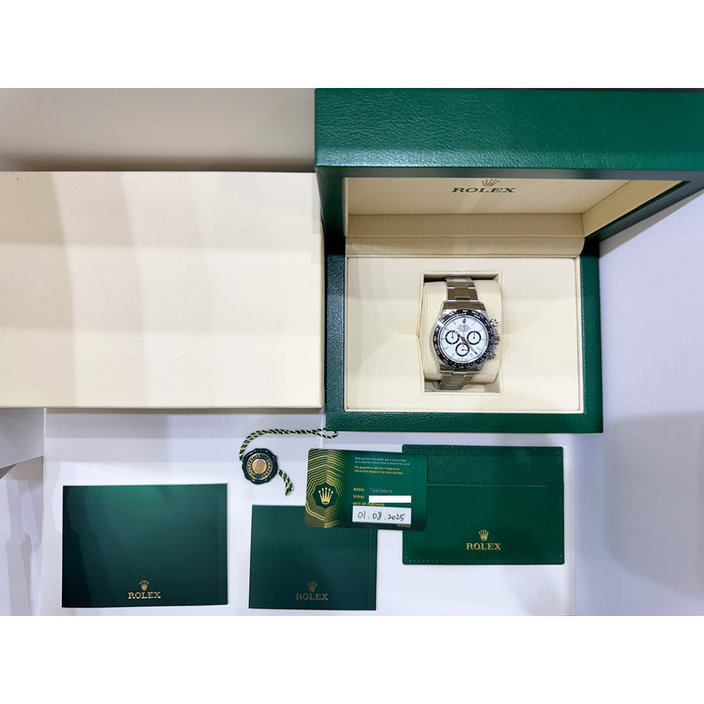 Rolex Cosmograph Daytona 40mm Steel Ceramic Bezel 126500LN – White Dial