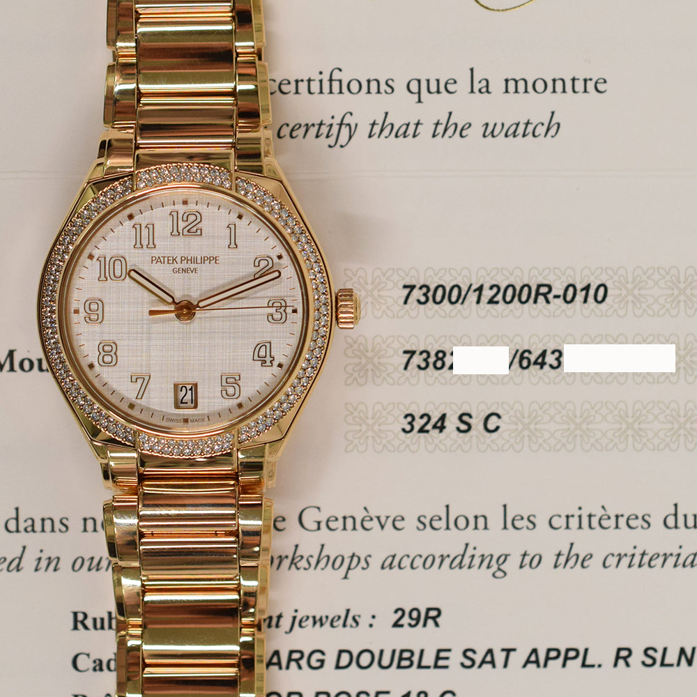 Patek Philippe Twenty~4 Automatic 36mm Rose Gold 7300/1200R – White Arabic Dial