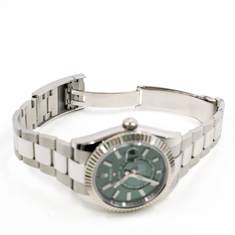 Rolex Sky-Dweller 42mm Steel and White Gold 336934 – Green Dial